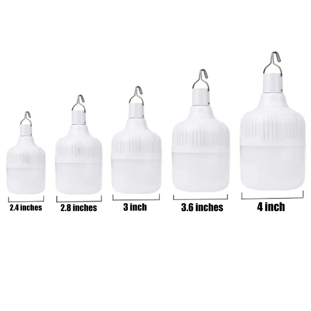 USB Rechargeable LED Emergency Light Portable Lantern for Power Outage Outdoor Light Bulb Hiking BBQ Camping Light Flashlight ﻿