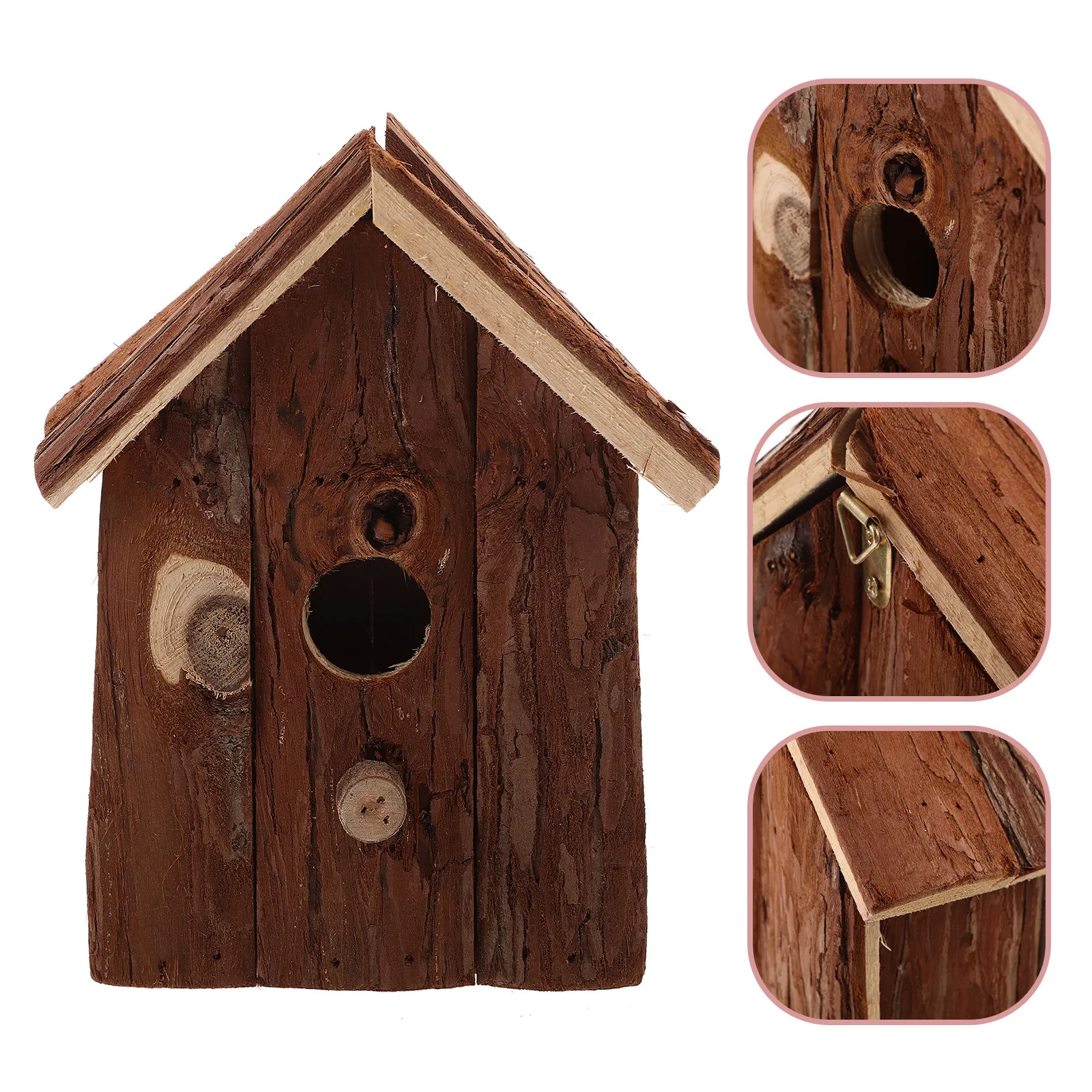 

Wooden Bird Nest Small Hanging Decorative Bird Nesting Box Garden Outdoor Birdhouse Wood Nesting Box Garden Decoration