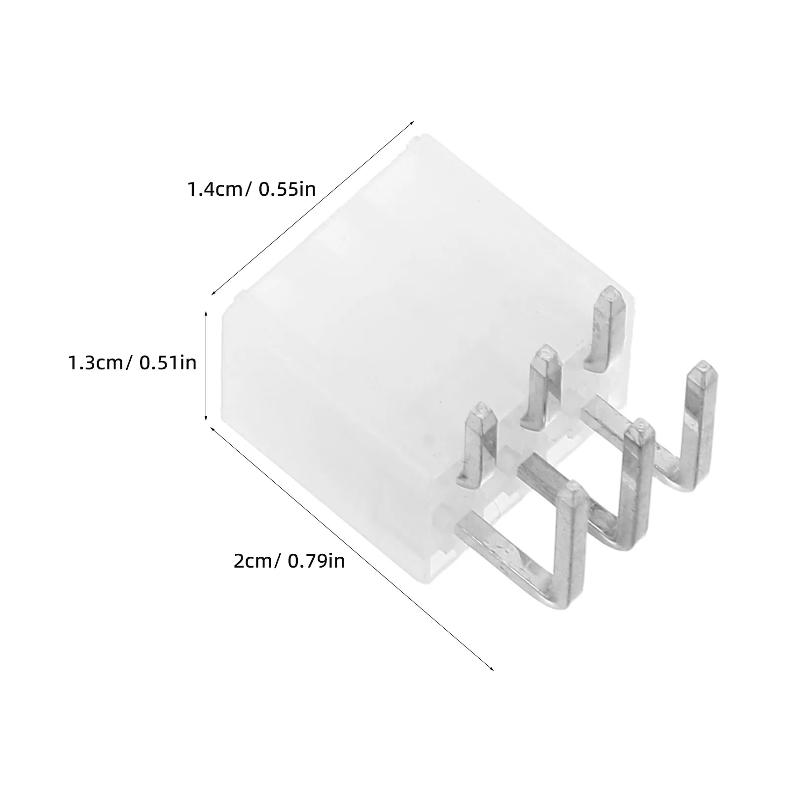 10Pcs Pcie 6 Pin Connector Alloy Plastic Through-Hole Right Angle GPU Power Socket Replacement Board Header for Mining Rig