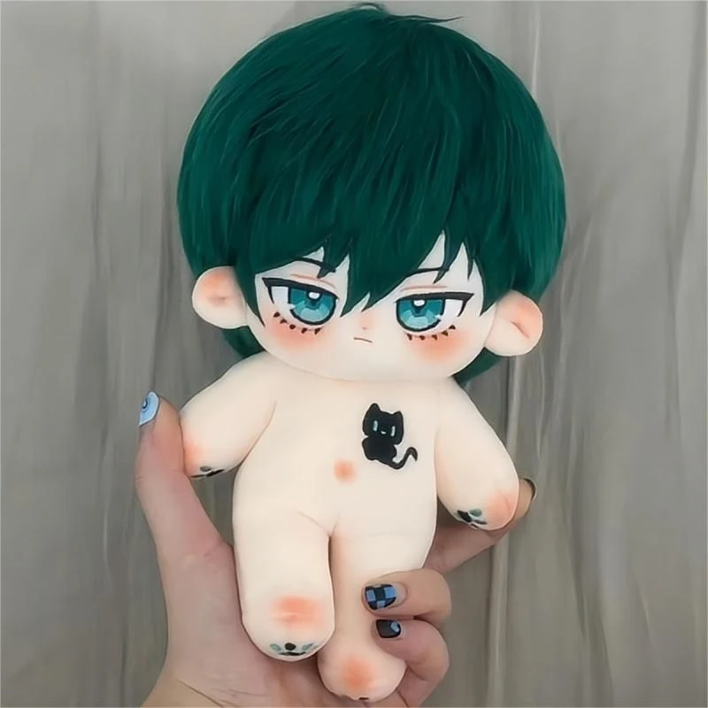 BLUE LOCK Rin Itoshi Cosplay Cartoon Cute Puppet Adorable Delicacy 20cm Anime Naked Baby Furry Maumet Cotton Doll Gift