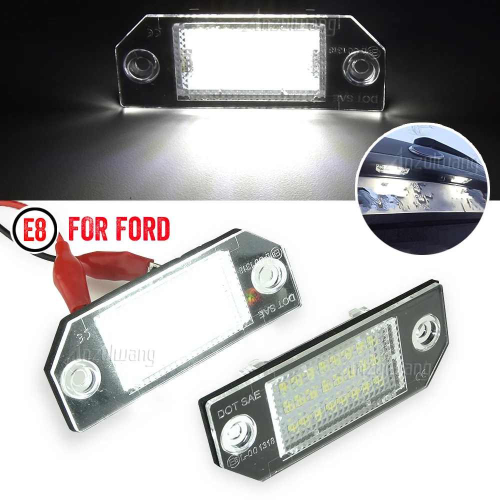 

12V Car LED License Plate Light LED Special License Lamp 6W LED High Light White Light Fit For Ford For Focus MK2 C-MAX 03-08