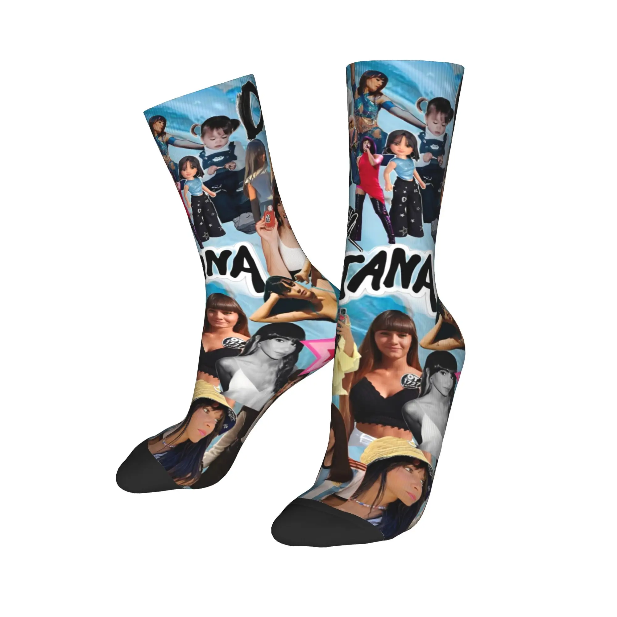 

Носки для певицы Aitanaed Tour, мужские и женские модные полиэстеровые носки Aitana, Harajuku, весна, лето, осень, зима, средние носки-трубы, подарок