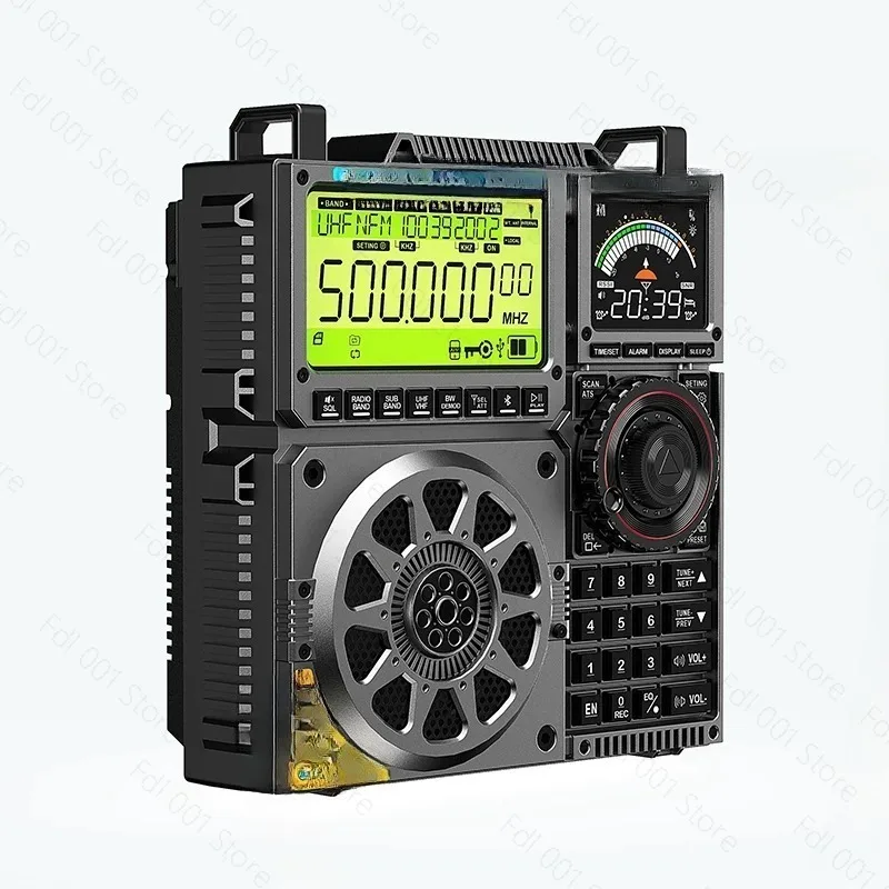 Portable Aviation Band Radio Receiver for C919 AIR FM MW SW Shortwave VHF UHF WB Multi-band with 5000ma Battery