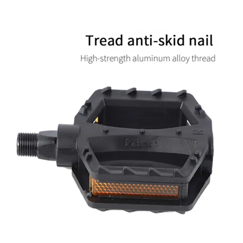 

A44M Bicycle Pedals, Ball Bearings, With Safety Warning Reflectors Universal Bicycle Pedals