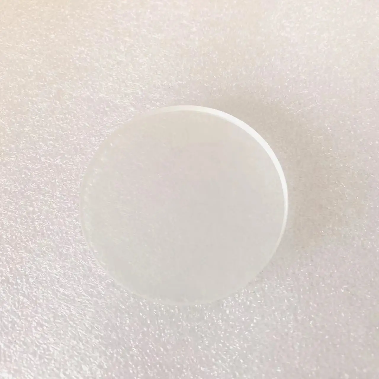 Una superficie pulidora otra escarchado 50mm redondo 5mm espesor vidrio óptico de ventana de borosilicato