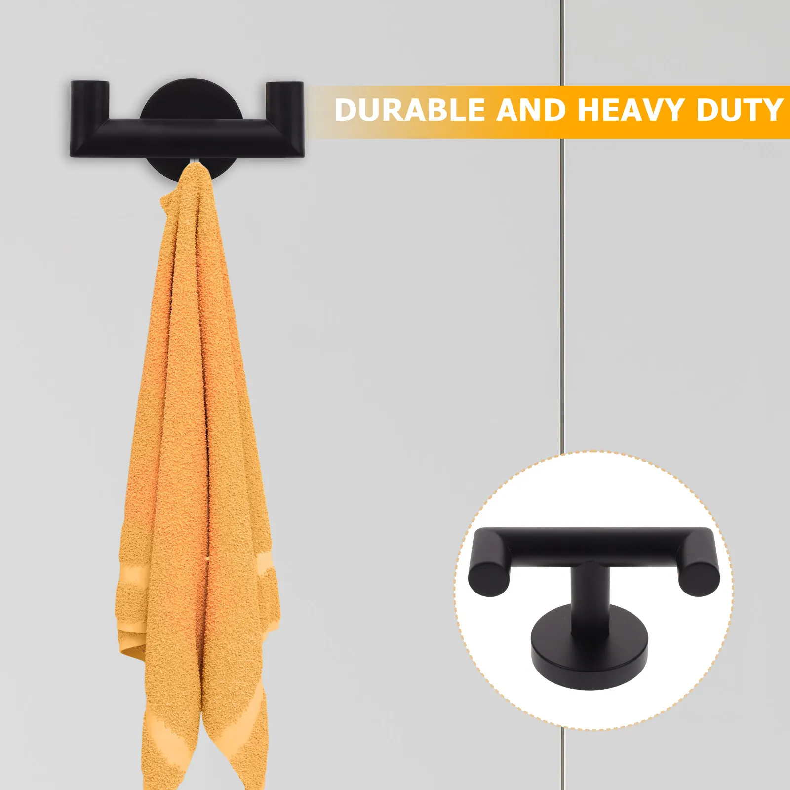 

3Pcs Wall Mounted Hook Stainless Steel Bathroom Towel Robe Coat Organizer Heavy Duty Hooks Towel Hooks Hook for Wall