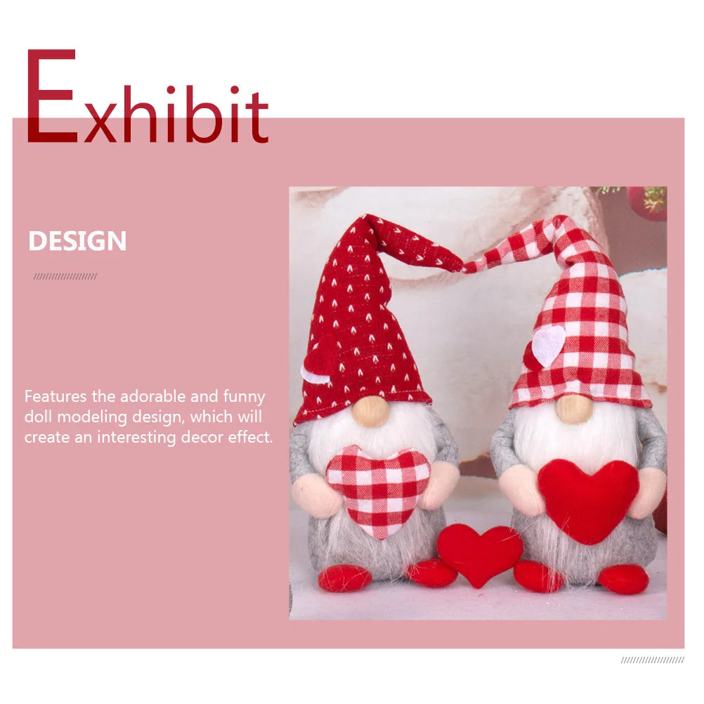 

2Pcs Valentine's Day Gnome Romantic Home Decor Adorable Detail Perfect Holiday Gift Valentines Day Decor,gnome Ornament