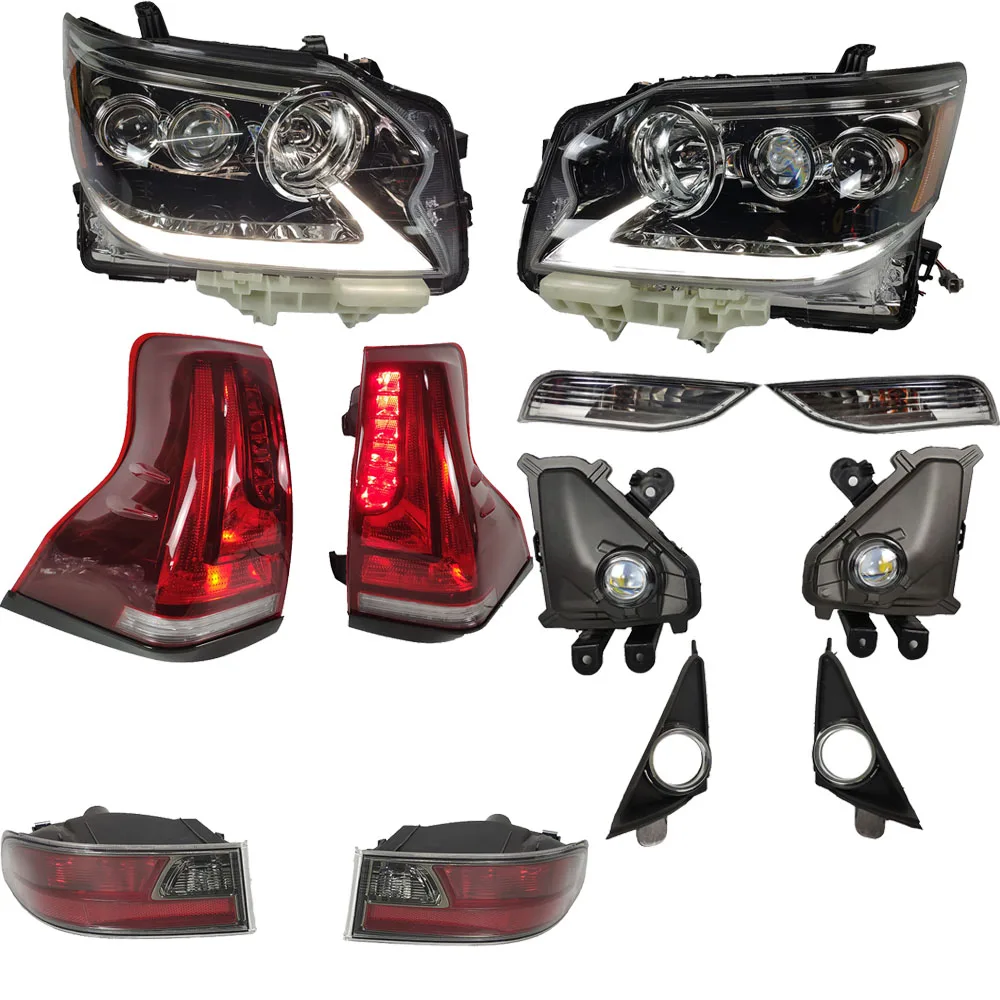 Old for  Lexus GX400GX460 Refit 2020 China Net Front Face Upgrade TRD Front and Rear Bar Headlights10-19