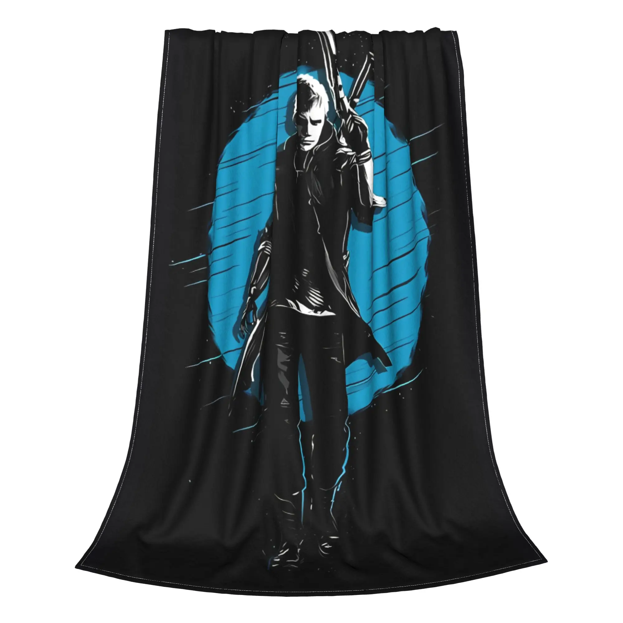 1PC Home Cutecore Nero D-Devil May Cry Blanket Super Cosy Plush Home Living Room Sofa Halloween