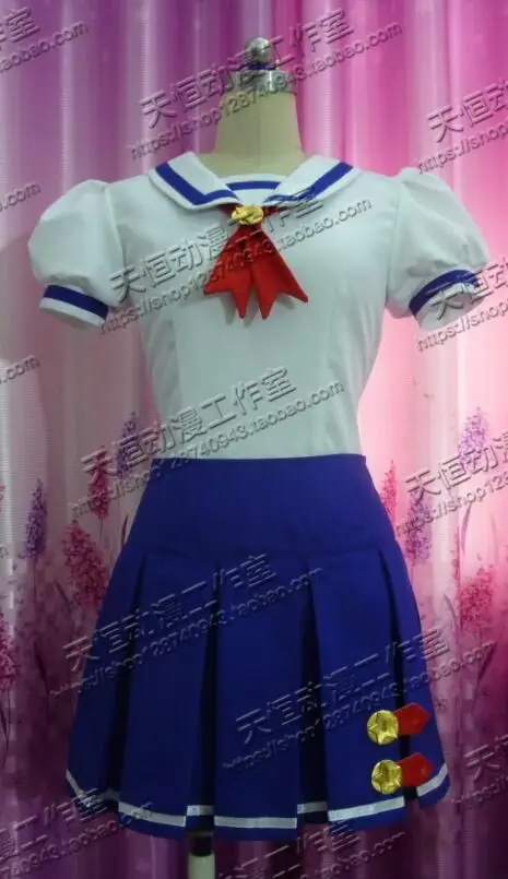 Anime Aikatsu! Ichigo Hoshimiya/Aoi Kiriya Starlight Academy Summer School Uniform Cosplay Costume