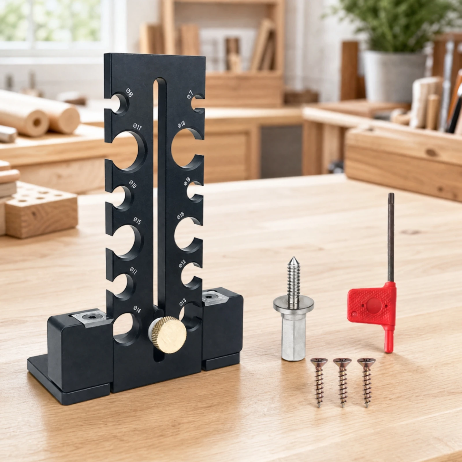 Electric Drill Assisted Dowel Jig Precision Adjustable Dowel-Making Jig Wooden Rod Cutter Smooth Cutting Compact for Woodworkers