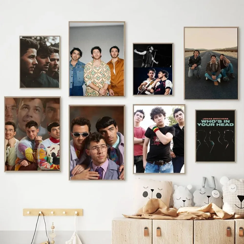 jonas brothers Poster No Framed Poster Kraft Club Bar Paper Vintage Poster Wall Art Painting Bedroom Study Stickers