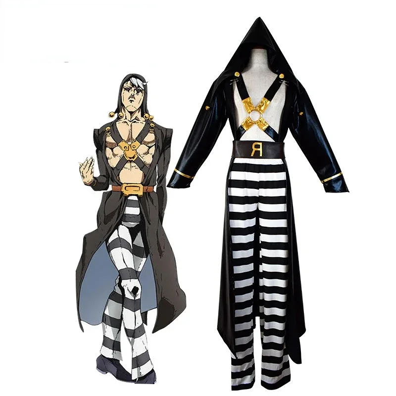 Anime Jojo No Kimyo Na Boken Cosplay Risotto Nero Man Costume