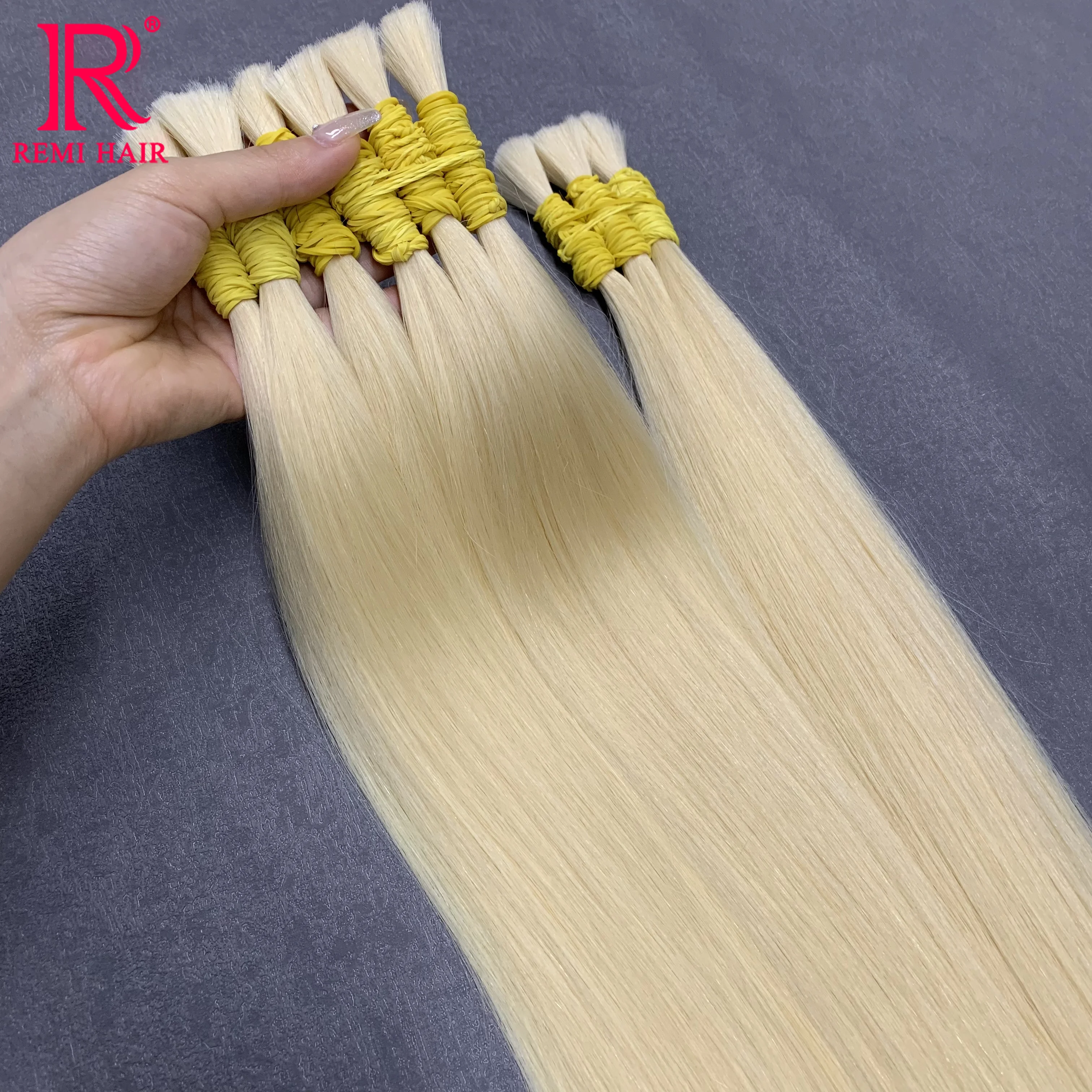 

100% Real Human Hair Bulk No Weft Human Hair Extensions for Women 613 Virgin Human Hair Braiding Honey Blond Hair for Braiding