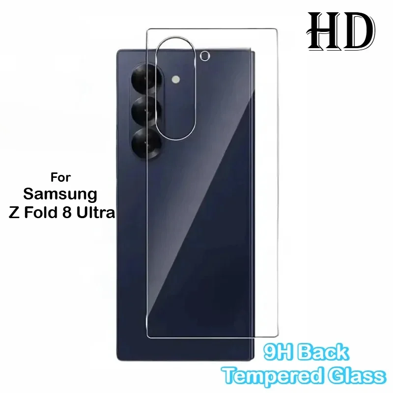 2PCS 9H HD Tempered Glass Protector for 2026 Samsung Galaxy Z Fold 8 Ultra Wide 7 6 5 4 Back Full Cover Screen Film Anti-Scratch