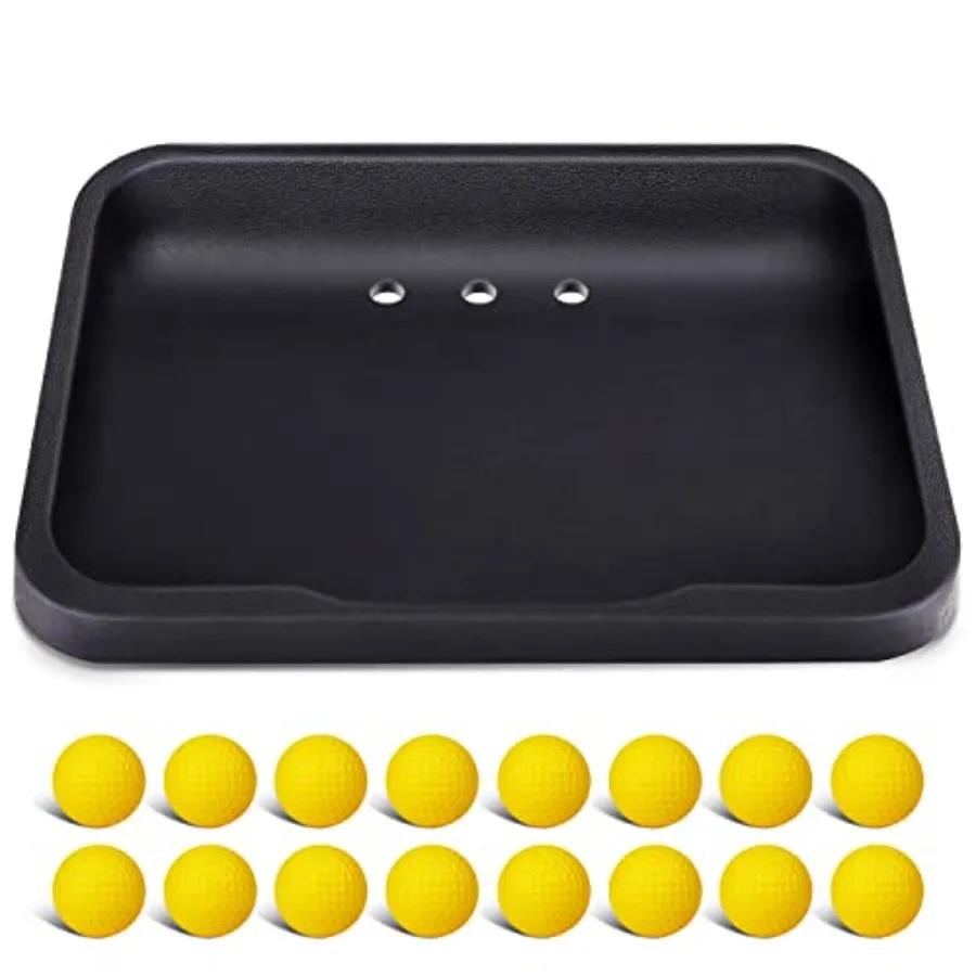 

Heavy Duty Rubber Golf Ball Tray with 16 Foam Golf Balls Excellent Durability and Stability for Indoor and Outdoor Training