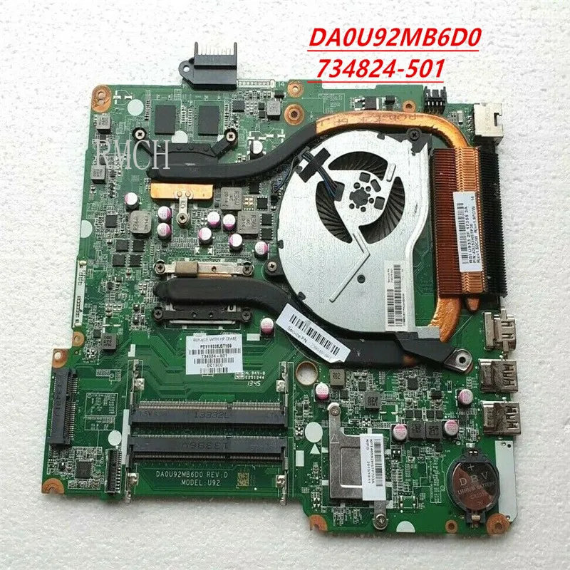 DA0U92MB6D0  ZUIDID For HP Pavilion 15-N 15z-N 15Z-N100 15Z-N200 Laptop Motherboard 734824-501 734824-001 A10-5745M CPU 2G GPU