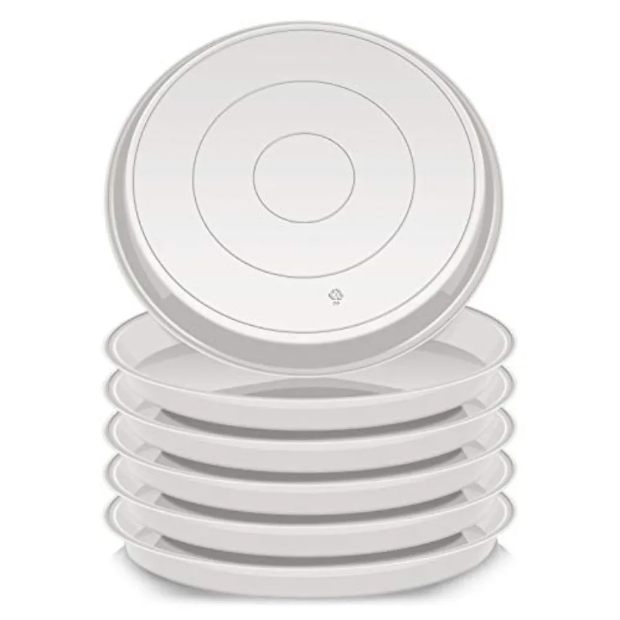 

VUWEZ 6 Pack of 25 inch Plant Saucer, Plant Tray 20 Inch Round, Plant Saucers for Indoors, Plant Trays for Pots, Flower Pot Sau