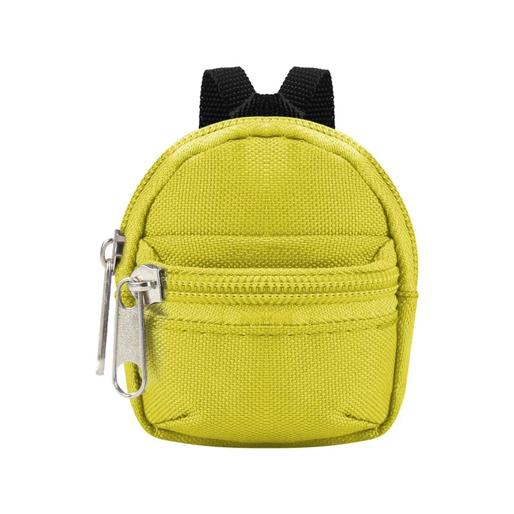 Monedero portátil unisex, bolsa de almacenamiento de tamaño de bolsillo, mini mochila, monedero elegante con doble cremallera, monedero para decoración de equipaje