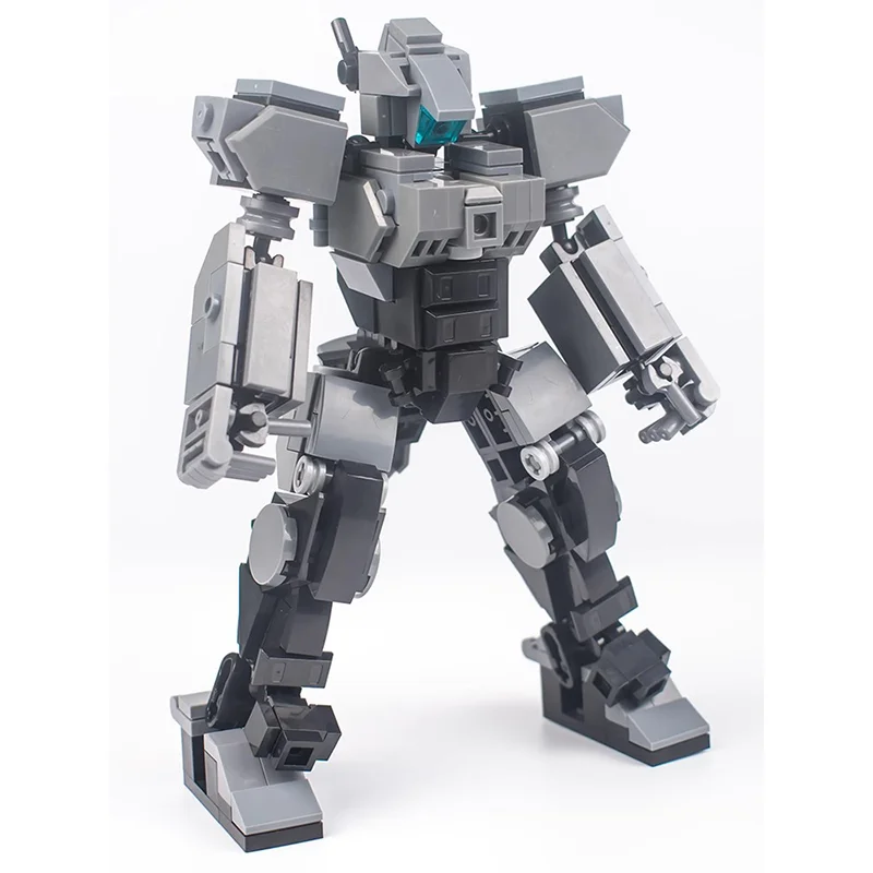 Bloques de construcción MOC Mech, Mech humanoide, ensamblaje de máquina de guerra, modelo enchufable, juguete de bloques de construcción para niños