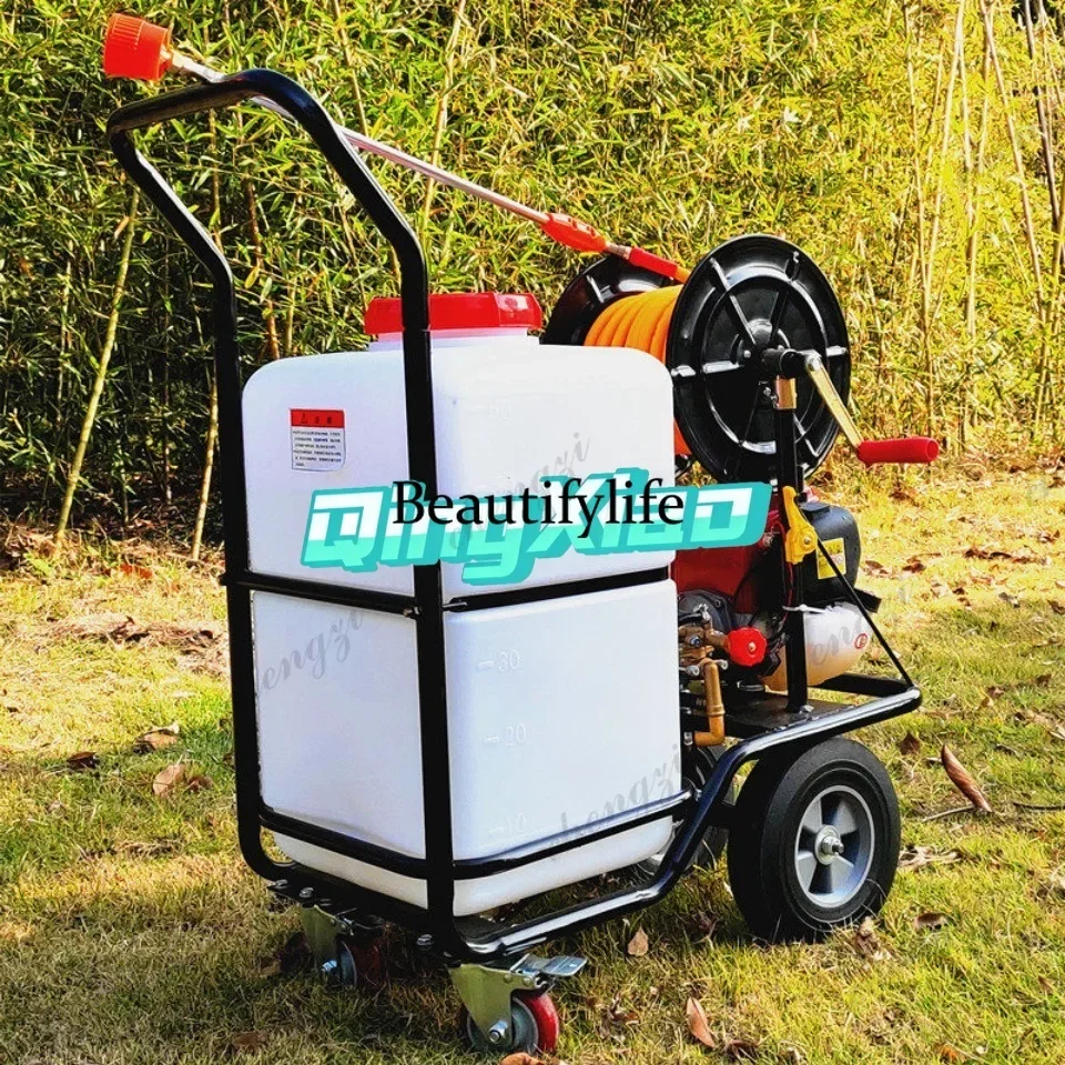 K182 60L Electric Trailer Sprayer Mobile High Volume Spraying System For Road Cleaning Orchard Mist Blower Multi Function Use