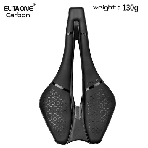 Imagen 1 del producto Elitaone-sillín de bicicleta con riel de carbono, 130g, ligero, 245x139mm, para bicicleta de montaña y carretera, para una experiencia ciclista mejorada