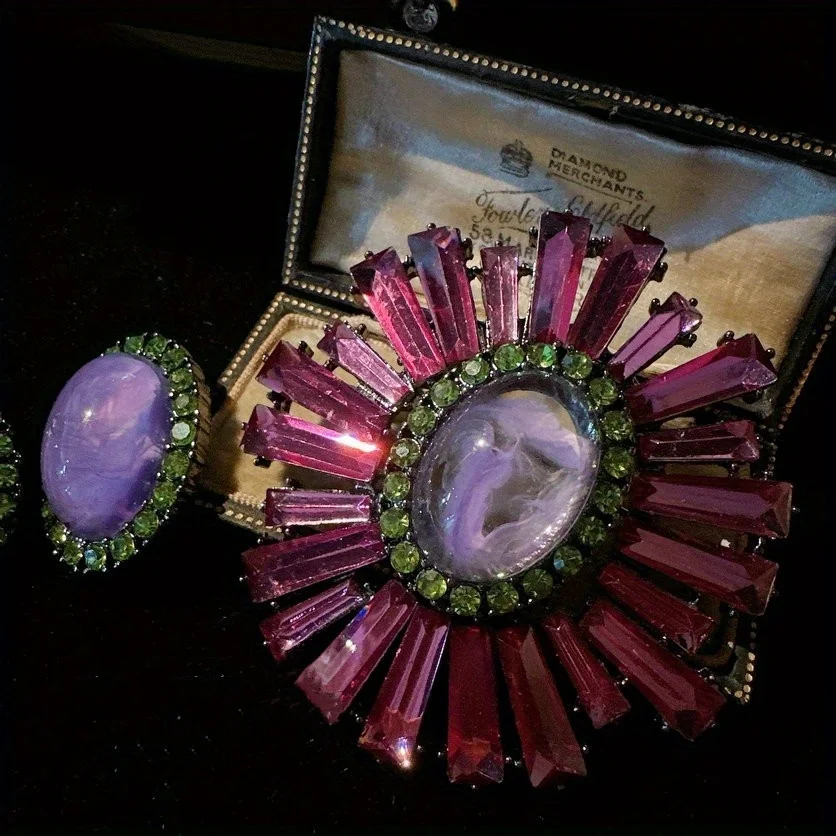 Broches de flores de sol con diamantes de imitación de lujo barroco Vintage, insignias para mujeres y hombres, alfileres preciosos de palacio Retro, joyería