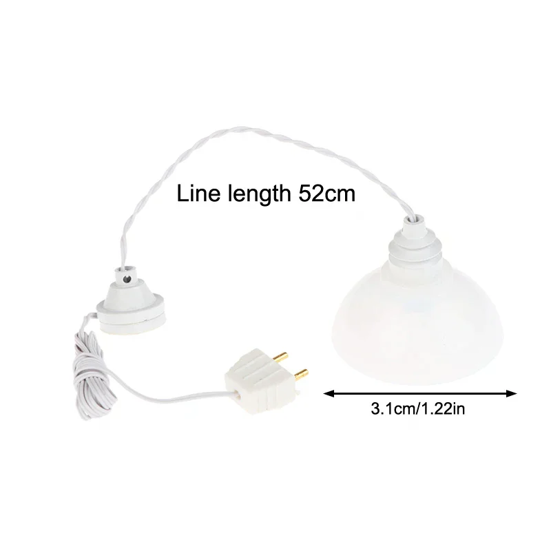 1/12 Dollhouse Simulation LED Chandelier Model Dollhouse Miniature Furniture Decoration Doll House Home Accessories