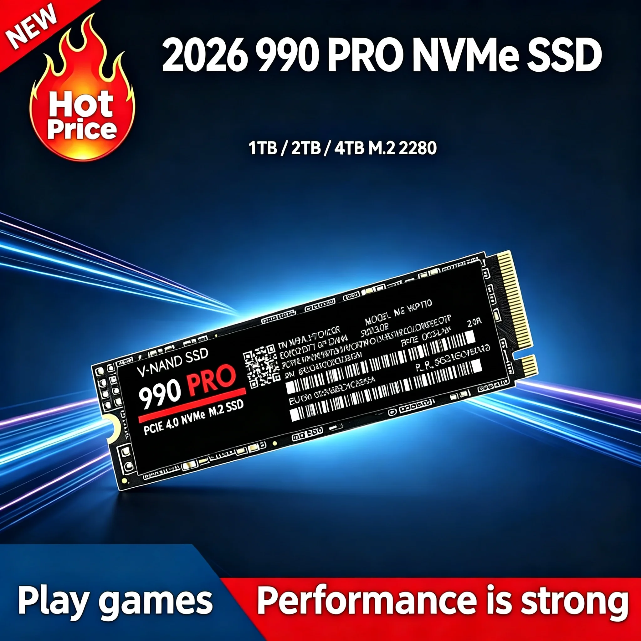 990 PRO M.2 2280 NVMe SSD PCIe Gen4 High Speed Solid State Drive 2TB 4TB Internal Storage For PS5 Laptop Desktop Computer