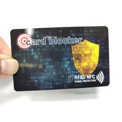 Tarjetas de bloqueo RFID sin contacto NFC, tarjeta de crédito de débito, Protector de pasaporte, juego de bloqueador, diseño antirrobo inteligente, se adapta perfectamente, 1 unidad