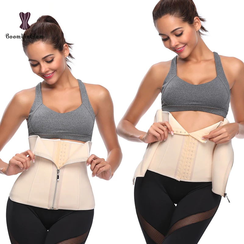 Plus Size XS -6XL Sauna Sweat Waist Trimmer Slimming Cincher Shapers Belt Neoprene And Nylon Underbust Corest With Zip & Hook