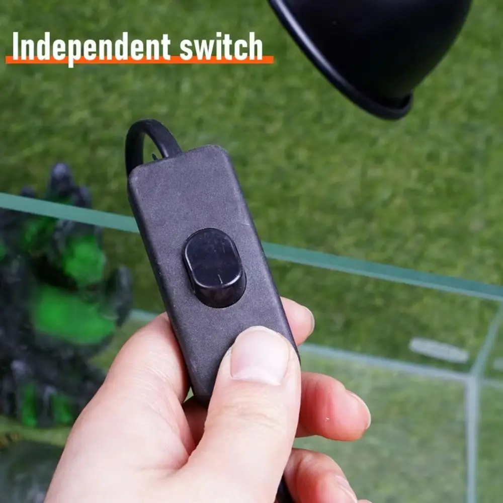 Portalámparas con Clip, lámpara para tomar el sol de tortuga, termostato, lámpara de calor para Vivarium, lámpara de calor para reptiles, calefacción ajustable, bombilla de calor para mascotas