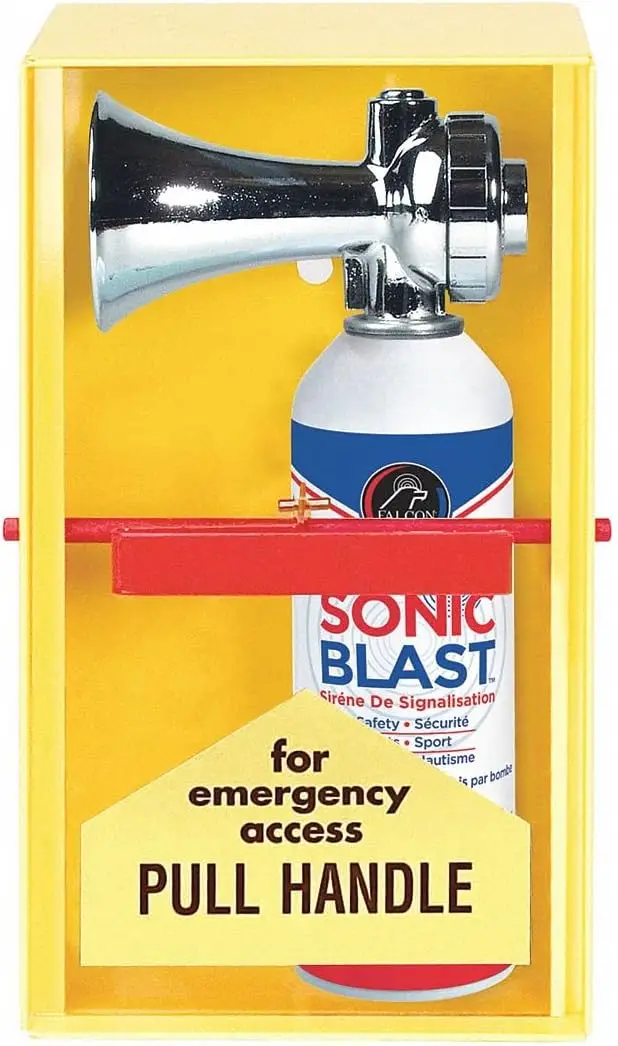 Safety Products TAD5Z Emergency Alarm Station with Sonic Blast Chrome Horn