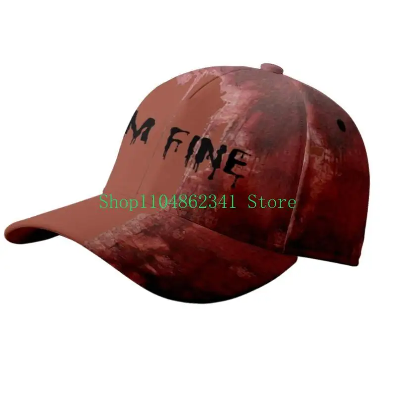 5ASD رعب موضوع قبعات بيسبول دموية لحفلات تأثيري مضحك للجنسين مخيفة البيسبول قبعة للهالوين زي قبعة لعب الأدوار