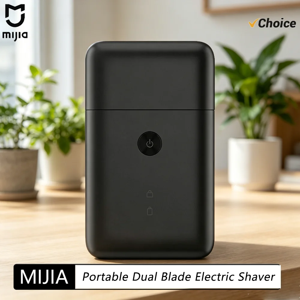 

New MIJIA Electric Shaver Reciprocating Dual Blade MSW201 IPX7 Ultra-thin Portable Magnetic Suction Noise Reduction Blade -CN