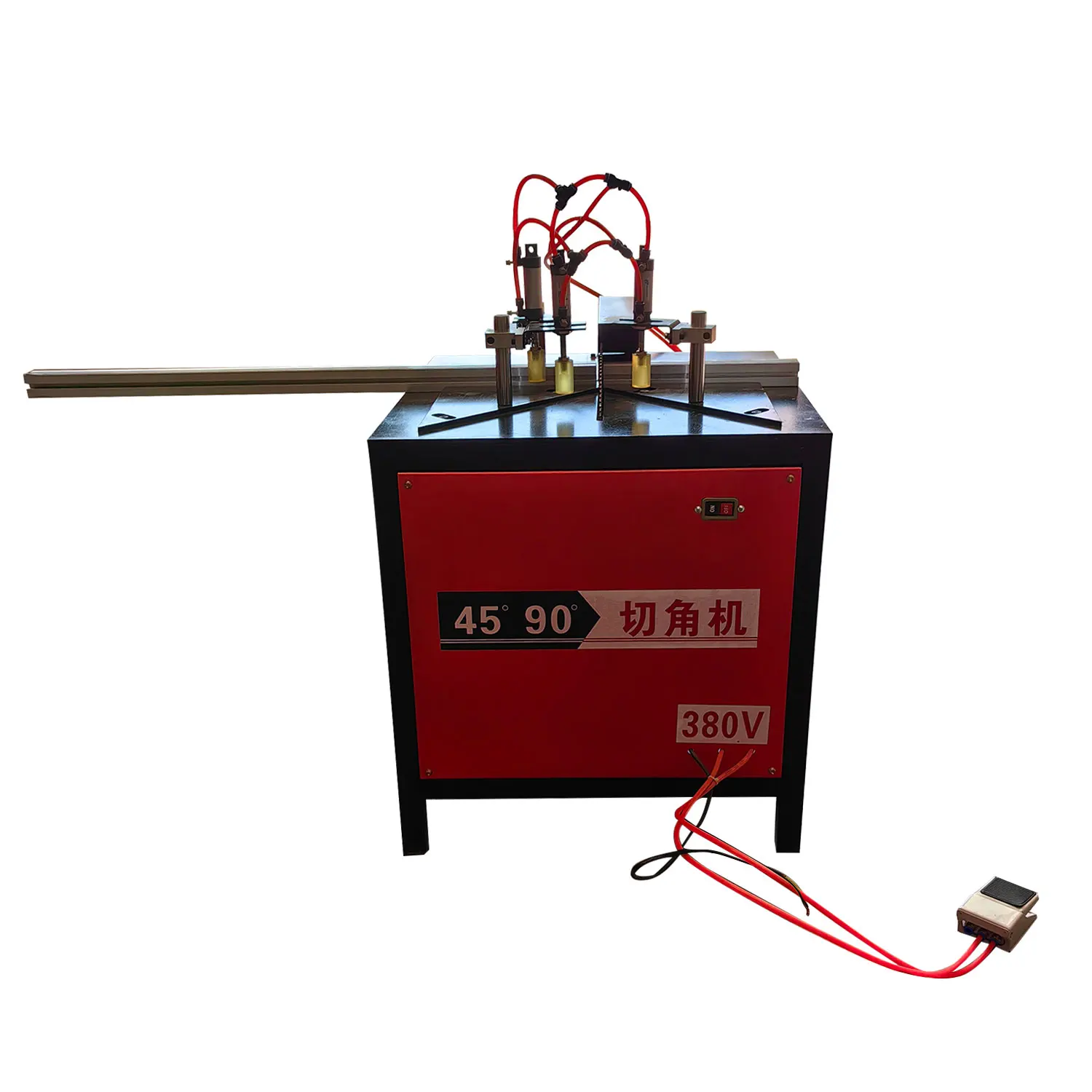 

Станок для резки алюминиевого профиля для изготовления дверей и окон, угловой железный резак MJ451, станок для резки 45/90 градусов