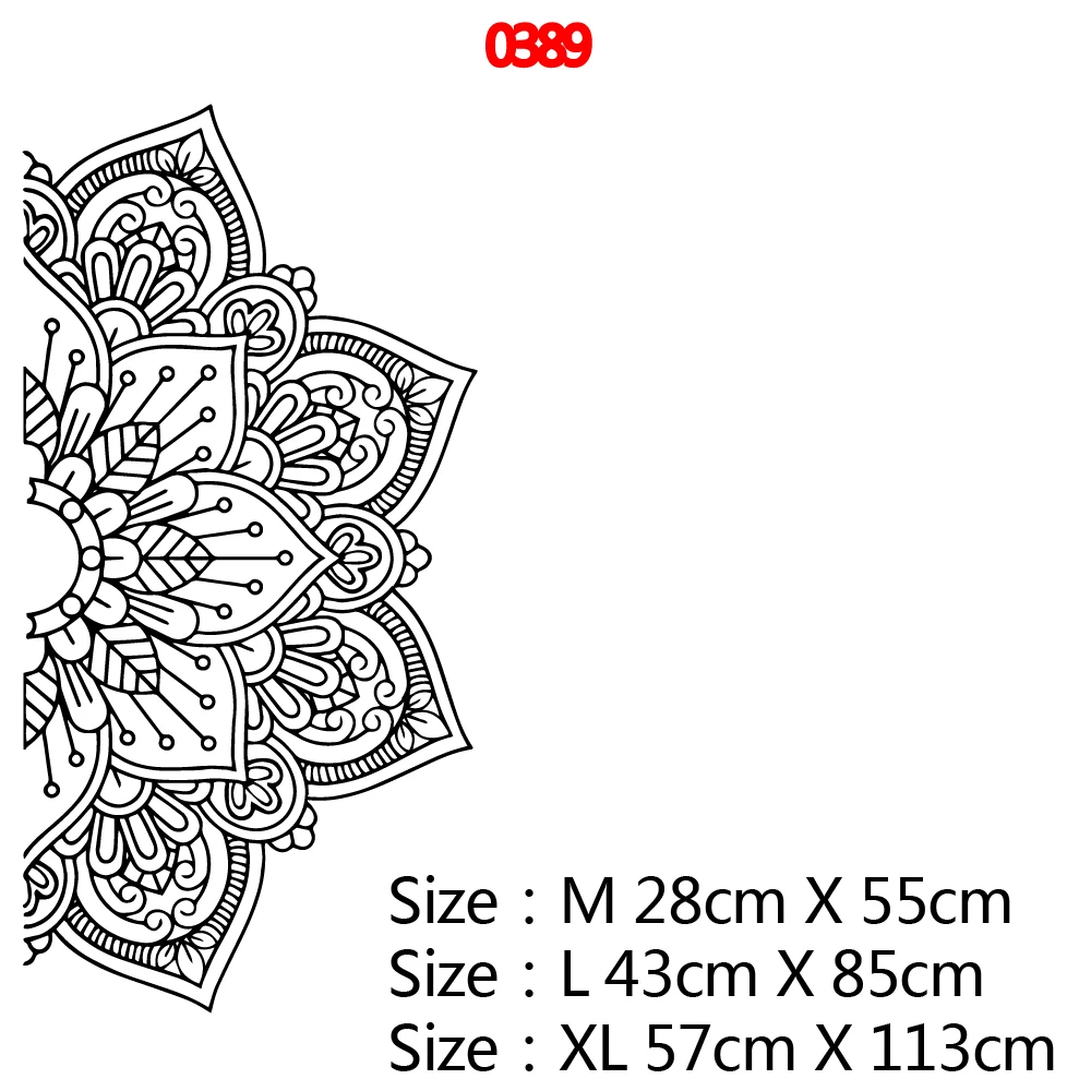 1 pc cool colorful half mandala Wall Sticker Pvc Wall Art Stickers Modern Fashion Wallsticker Wall Art Sticker Murals