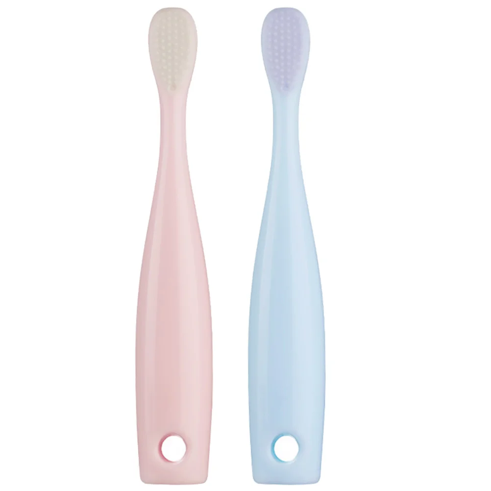 2 قطعة فرشاة أسنان الرضع لينة الخشن فرشاة أسنان الطفل تصميم مريح التنظيف العميق مريحة الاطفال الأسنان فرشاة التمريض #4