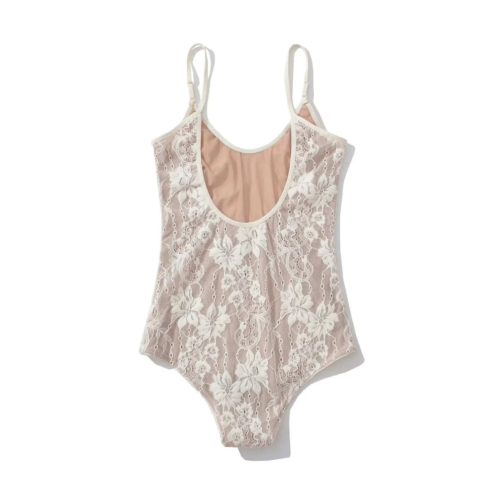 WMDR Women's Faionable Sexy Slimming Double Layer Lace Onesie H2052 High Waist Straight Leg Polyester Fiber Commute Sle