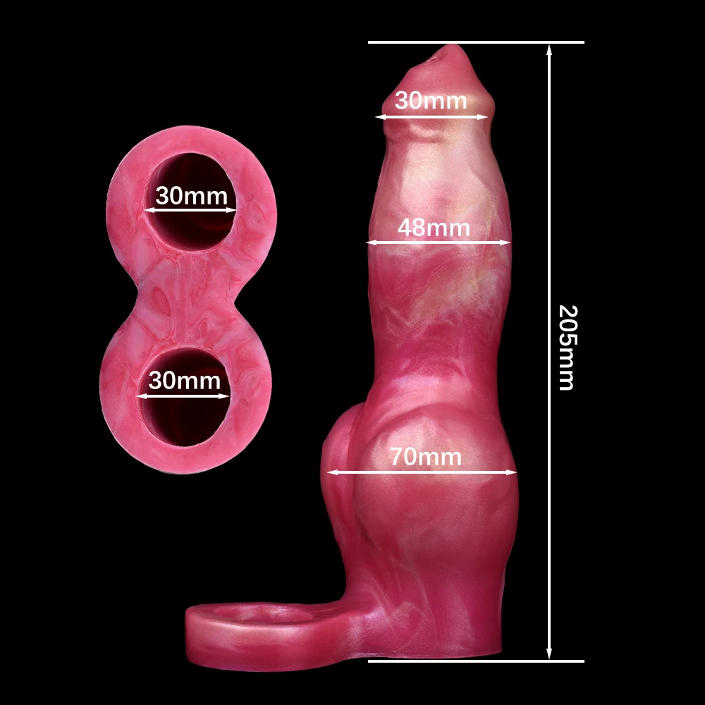 QKKQ Fantasy Wearable Penis Sheath Dog Knot Dildo Enlargement And Extender Cock Sex Toys For Man Condom Adult Products 18+