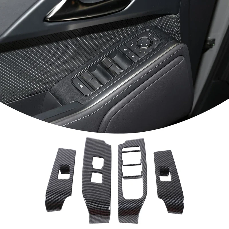 

For Lexus GX ABS 2024-2025 carbon fiber pattern car glass lift panel frame interior decoration sticker car interior accessories