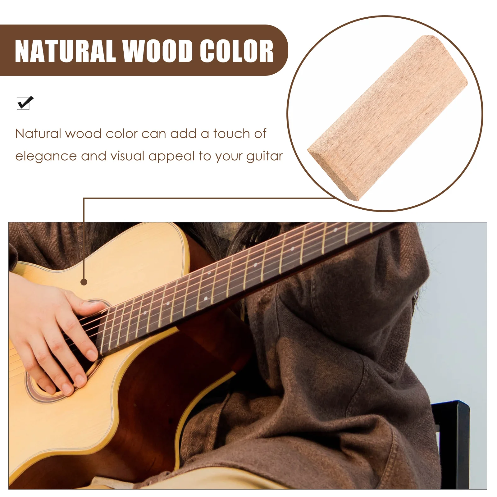 

Guitar Backrest Block Accessories Kit Pipeline Musical Instrument Acoustic Tail Wood Accessory