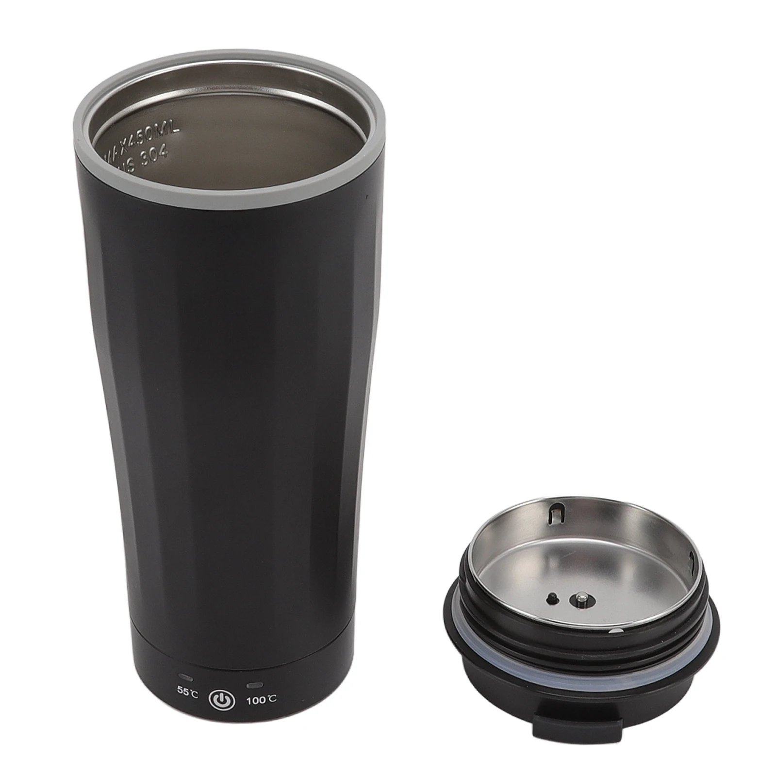 كوب سيارة ذكي للتدفئة، إيقاف تشغيل تلقائي، تسخين سريع، كوب سفر ساخن للسيارة 450 مللي مع ولاعة سجائر للشاحنة للسفر