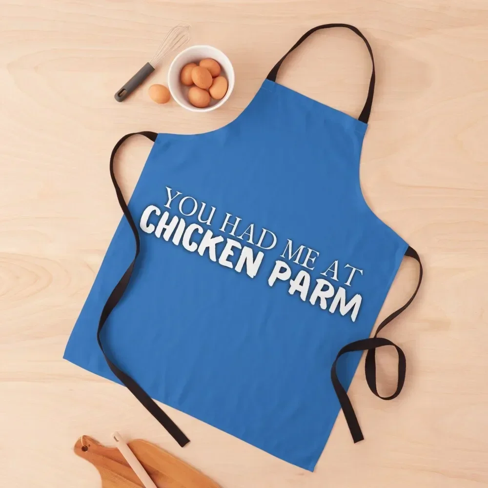 

You Had Me At Chicken Parm Funny Italian American Food Fan Apron Women's Dress Customizable kitchen item Apron