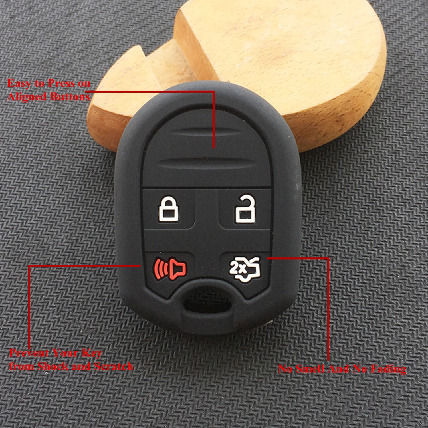 4 Buttons Silicone Key Case Cover for Ford F150 Raptor Ford Mustang 2009 2010 2011 2012 2013 2014 Car Interior Accessories