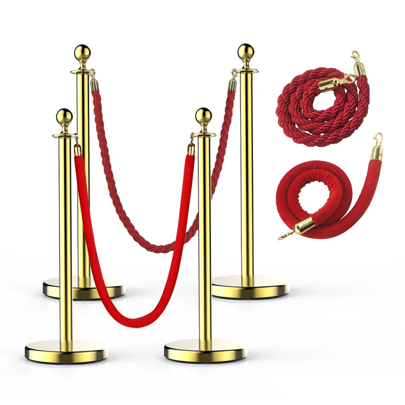 

Stainless steel metal waiting line queuing traffic line guardrail control pole column station rope guardrail pillar