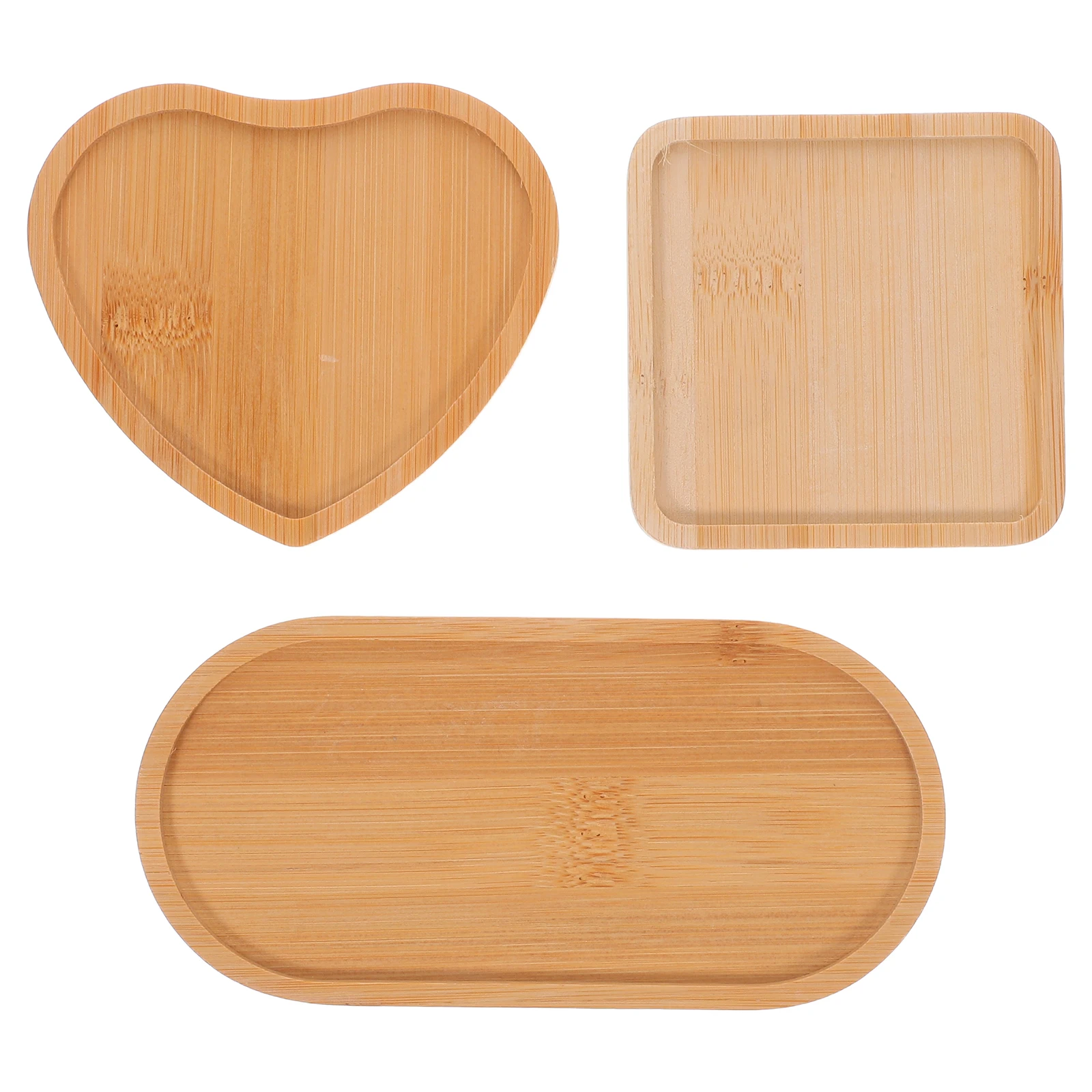 

3Pcs Bamboo Coasters for Crafts Mosaic DIY Projects Blank Bases Drink Cups Mat Art Plate Tabletop Insulation Pad