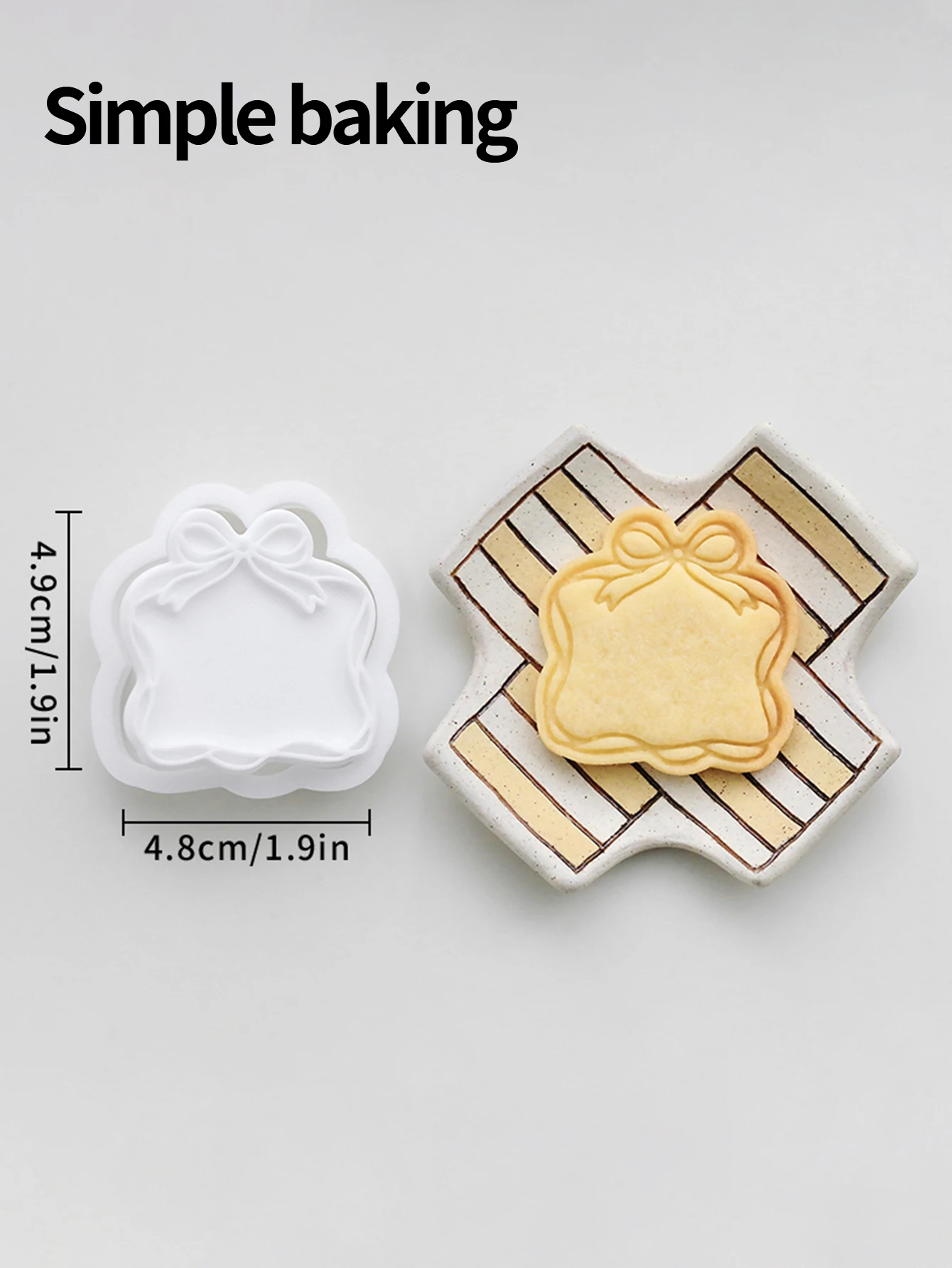 Retro Picture Frame White Dough Cookie Molds, Teacher's Day Gratitude Filled Cookies Cutters, Creative Snack Cookie Stamps