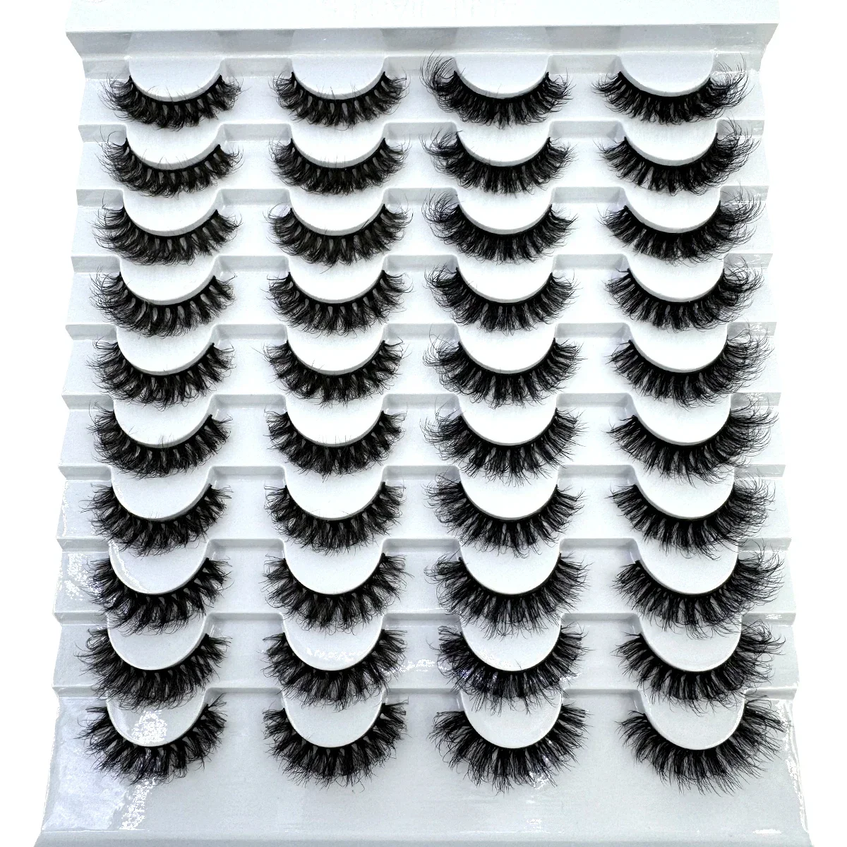 HBZGTLAD New 20 Pairs Eyelashes Faux Mink Eyelashes Long Lasting Fluffy Mink Lashes Dramatic Volume lashes Extension Thick Long