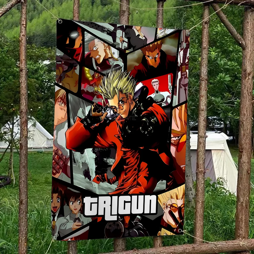 Anime Trigun High End Quality Banner Printing Artistic Atmosphere Style Camping Flag